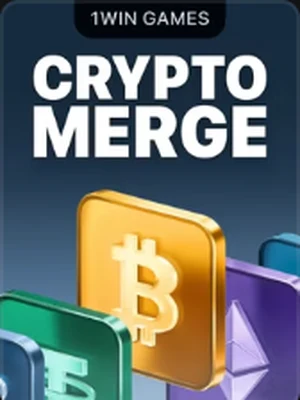 Crypto Merge by 1win Games, 3×3 merge game in the 1win lobby
