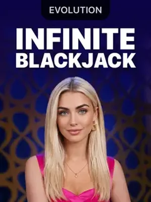 Infinite Blackjack by Evolution, live blackjack in the 1win lobby