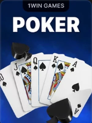 Poker by 1win Games, Jacks or Better video poker in the 1win lobby