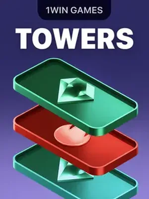 Towers by 1win Games, floor-climbing game in the 1win lobby