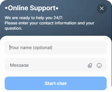 Screenshot: 1win online support chat, used for limit and self-exclusion requests