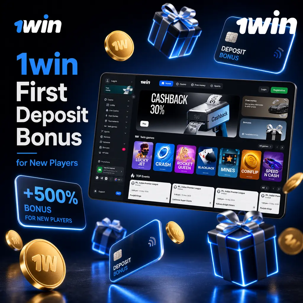 1win first deposit bonus: up to 500% match plus 500 free spins for new players on casino and sports betting