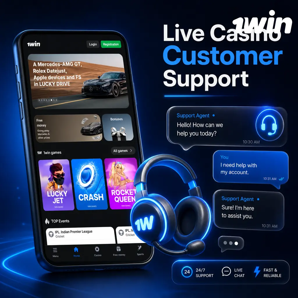 24/7 1win customer support for live casino via chat, email, Telegram, and FAQ for payment and table help
