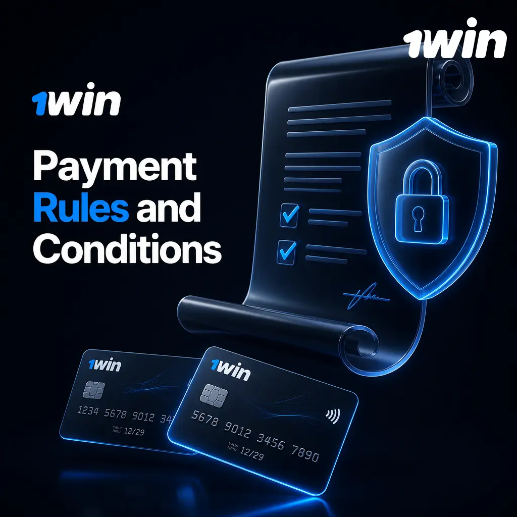 1win payment rules: matching methods, single account policy, INR currency, verification limits, and bonus wagering requirements.