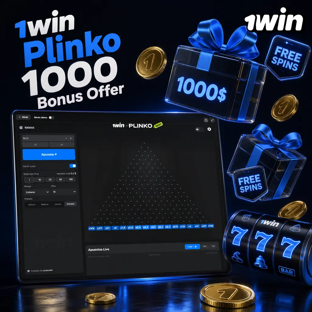 1win Plinko 1000 bonus offer: up to 500% deposit match plus 500 free spins for new players