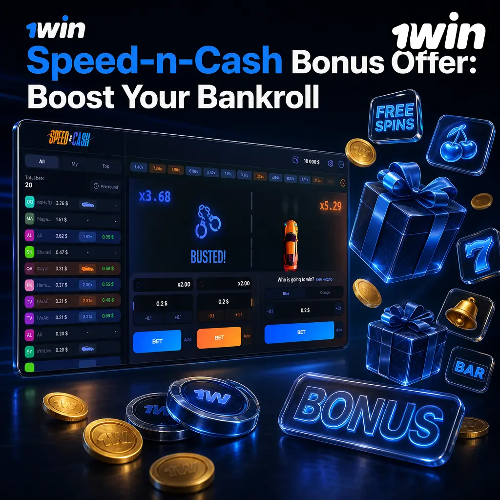 1win Speed-n-Cash bonus offer: up to 600% match plus 500 free spins on deposits from 15 USD to boost your bankroll.