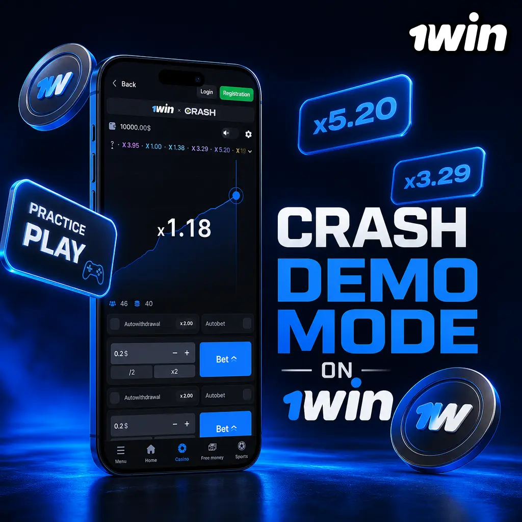 Crash Demo Mode on 1win – practice cash-out timing and auto cash-out with virtual credits risk-free