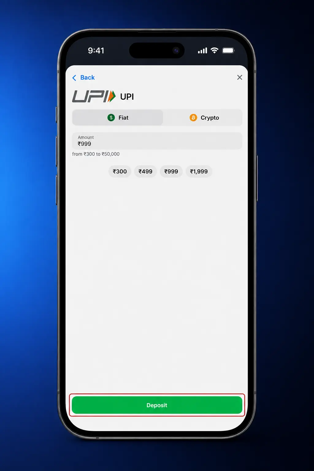 Step-by-step guide showing how to deposit funds on 1win in India using UPI, PhonePe, Paytm, or crypto