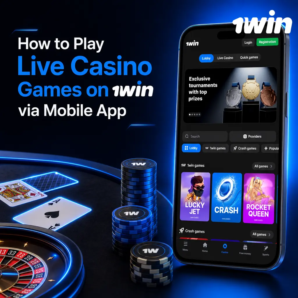 Step-by-step guide to playing 1win live casino games via mobile app, from download to placing bets.