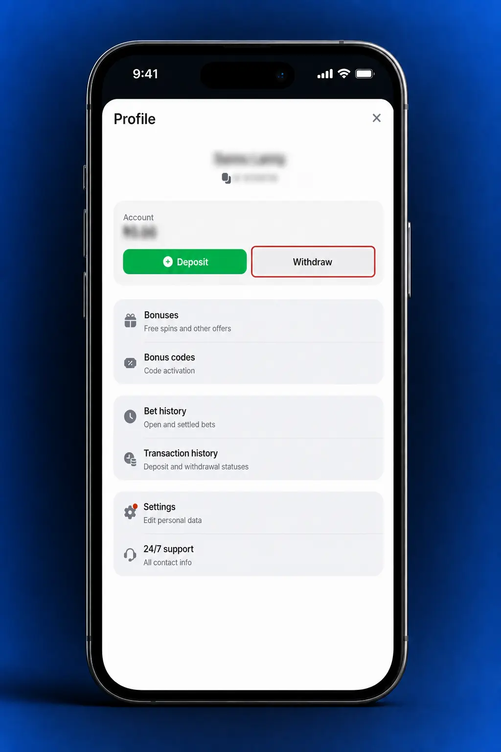 Step-by-step screenshot showing how to withdraw money from 1win using UPI, PhonePe, Paytm, or bank transfer