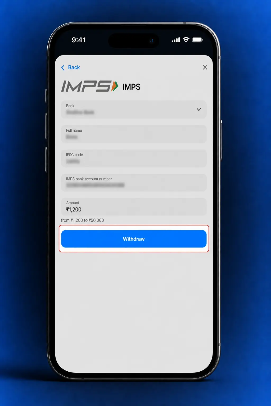 Step-by-step guide showing how to withdraw money from 1win using UPI, PhonePe, Paytm, or bank transfer