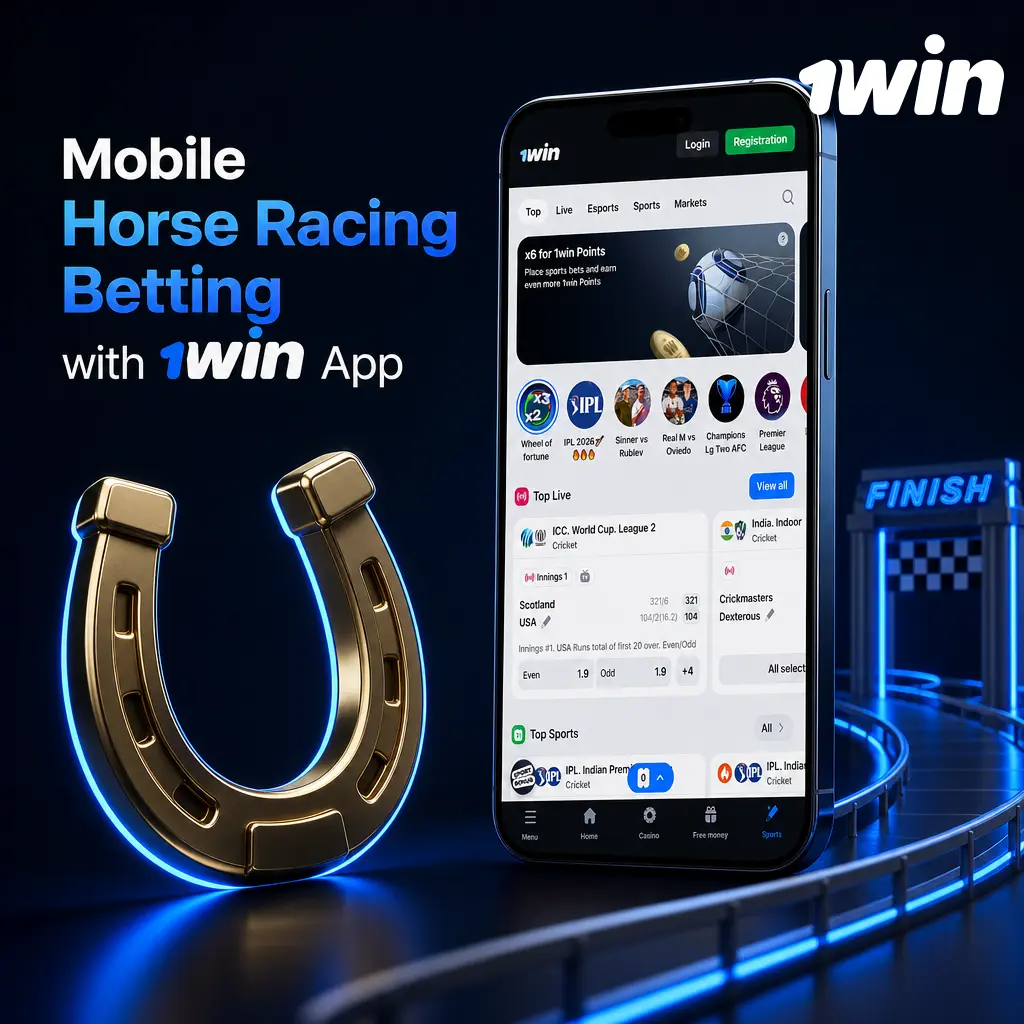 1win app for mobile horse racing betting with live odds updates, race cards, and push notifications for results