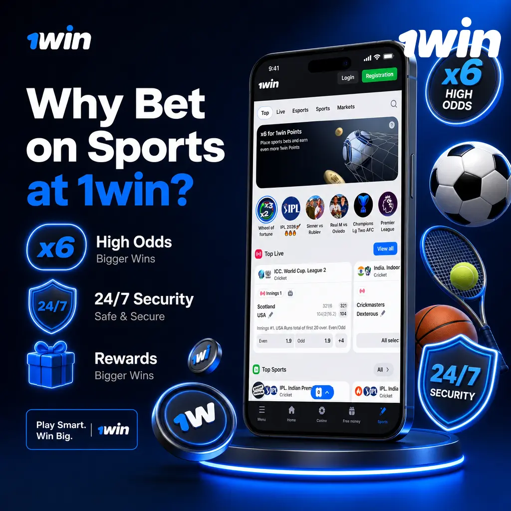 1win sportsbook offers 24/7 betting on 20+ sports, live streaming, cash out, bet builder, and fast crypto payments.