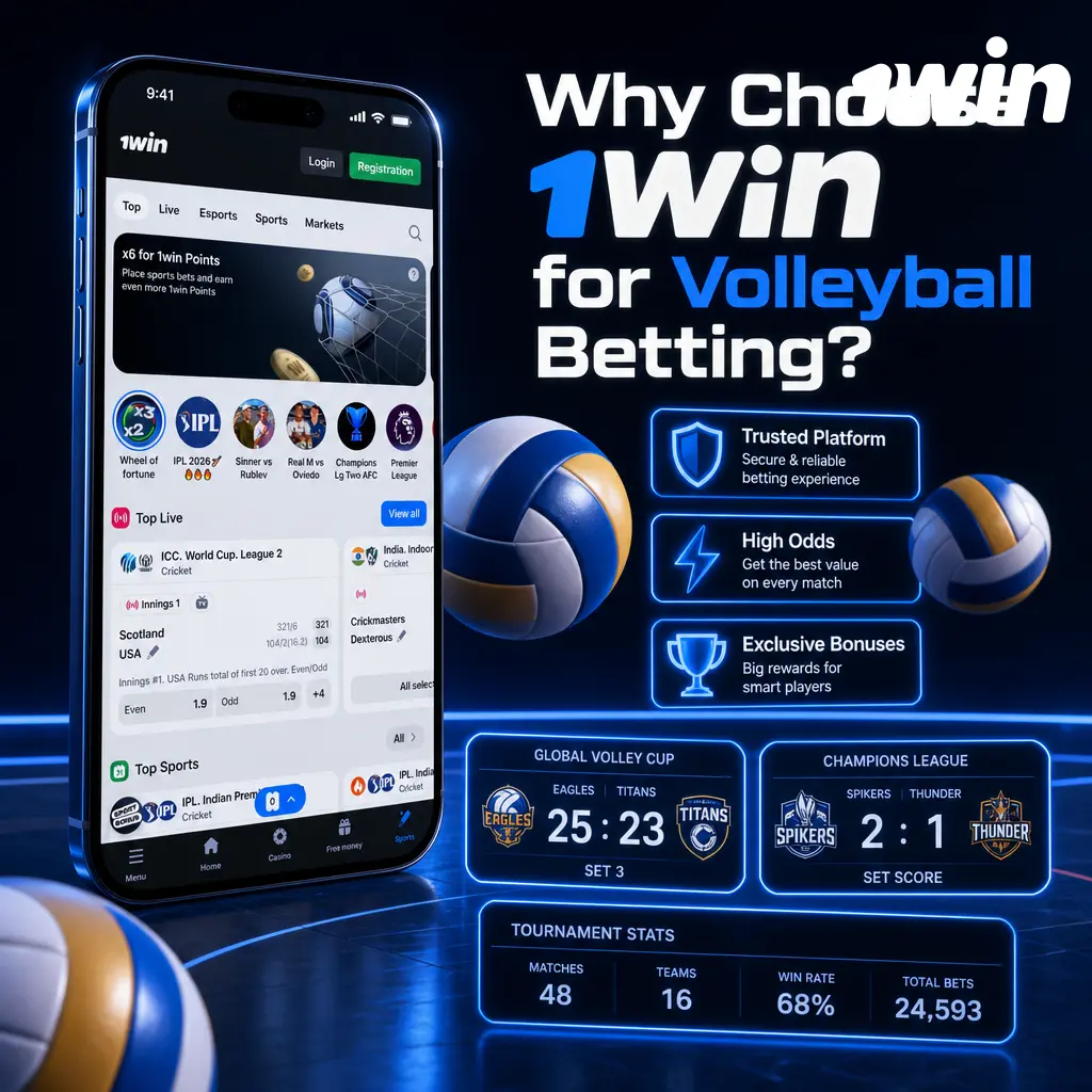 1win volleyball betting: accurate odds, fast payouts, set handicaps, and detailed match stats for smarter wagers.